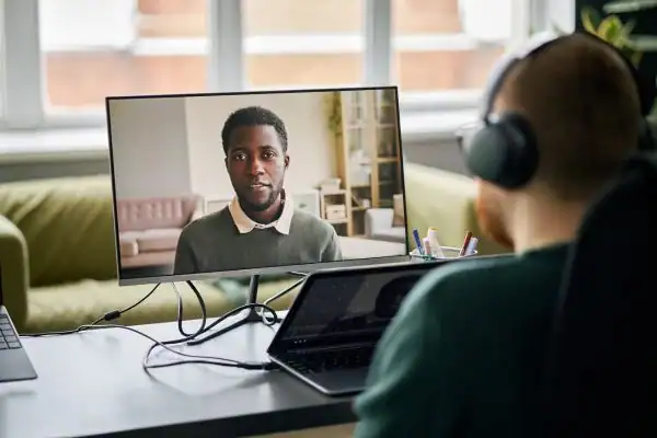 Man attending online mediation Gravesend MIAMS session
